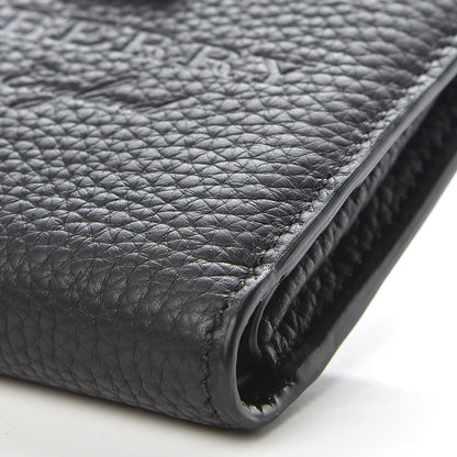 Burberry Soft Grained Calfskin Logo Embossed Lakeside Wallet Black 6 of 10
