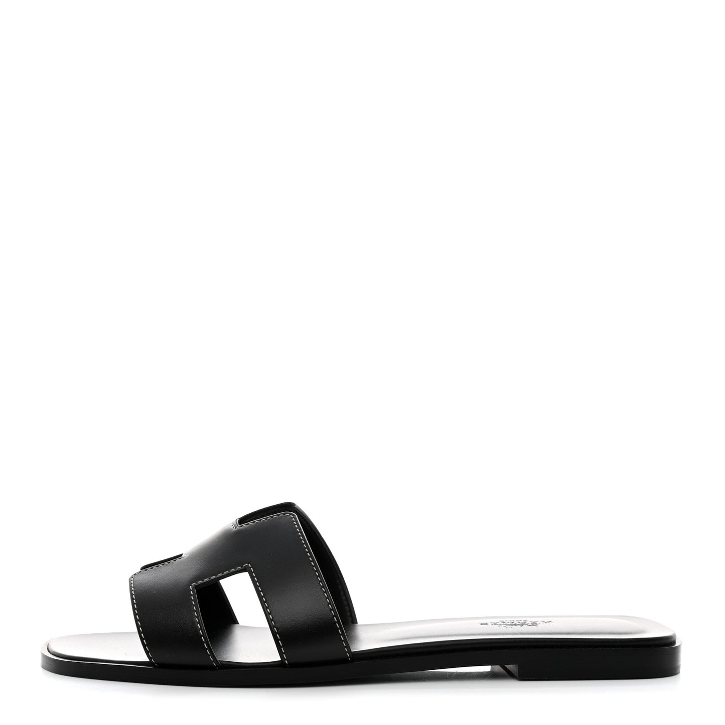 Box Calfskin Oran Sandals 39 Black