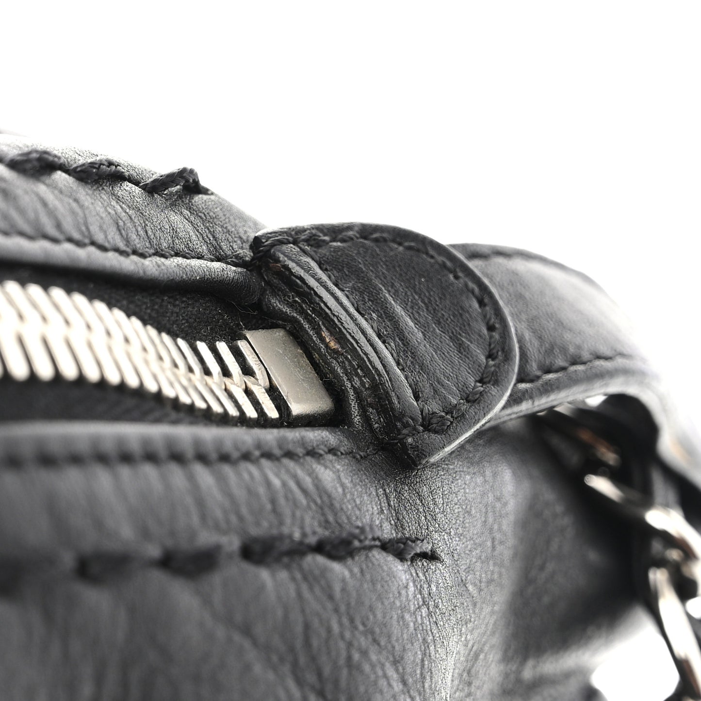 Lambskin Expandable Tote Black
