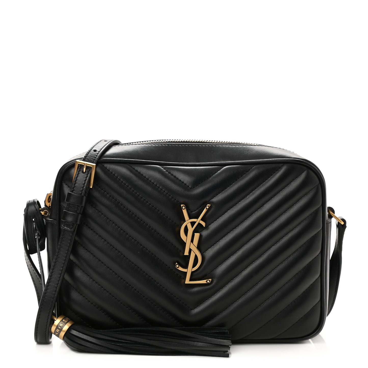 Calfskin Matelasse Monogram Lou Camera Bag Black