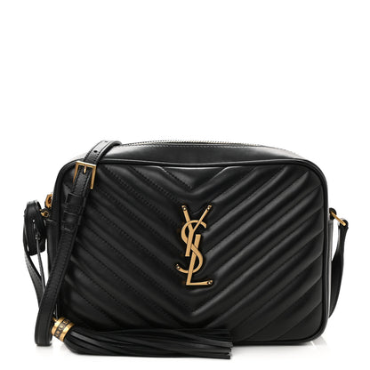 Saint Laurent Calfskin Matelasse Monogram Lou Camera Bag Black 1 of 8