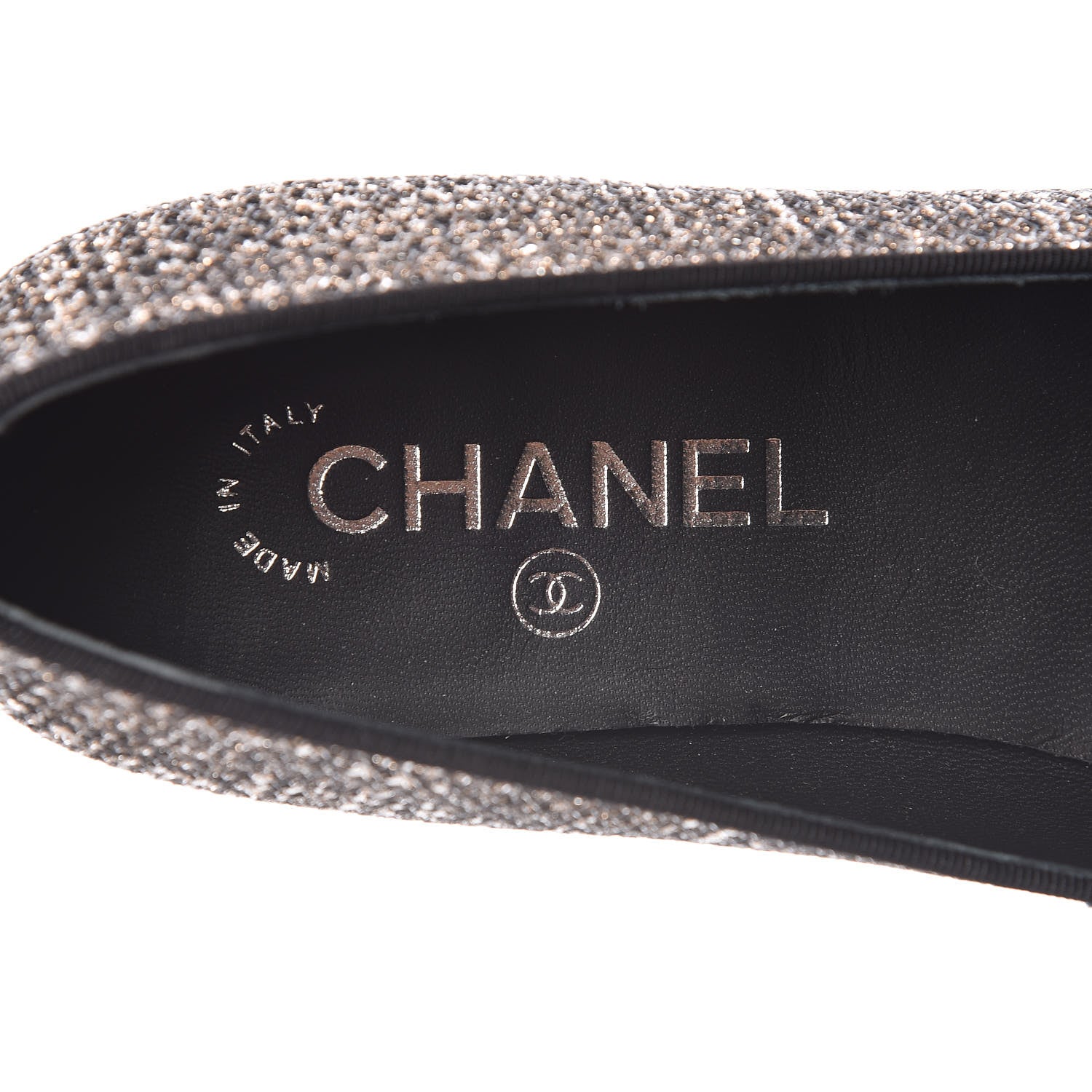 Chanel Fantasy Fabric Grosgrain CC Mocassin Loafers 37 Pink Black 7 of 9