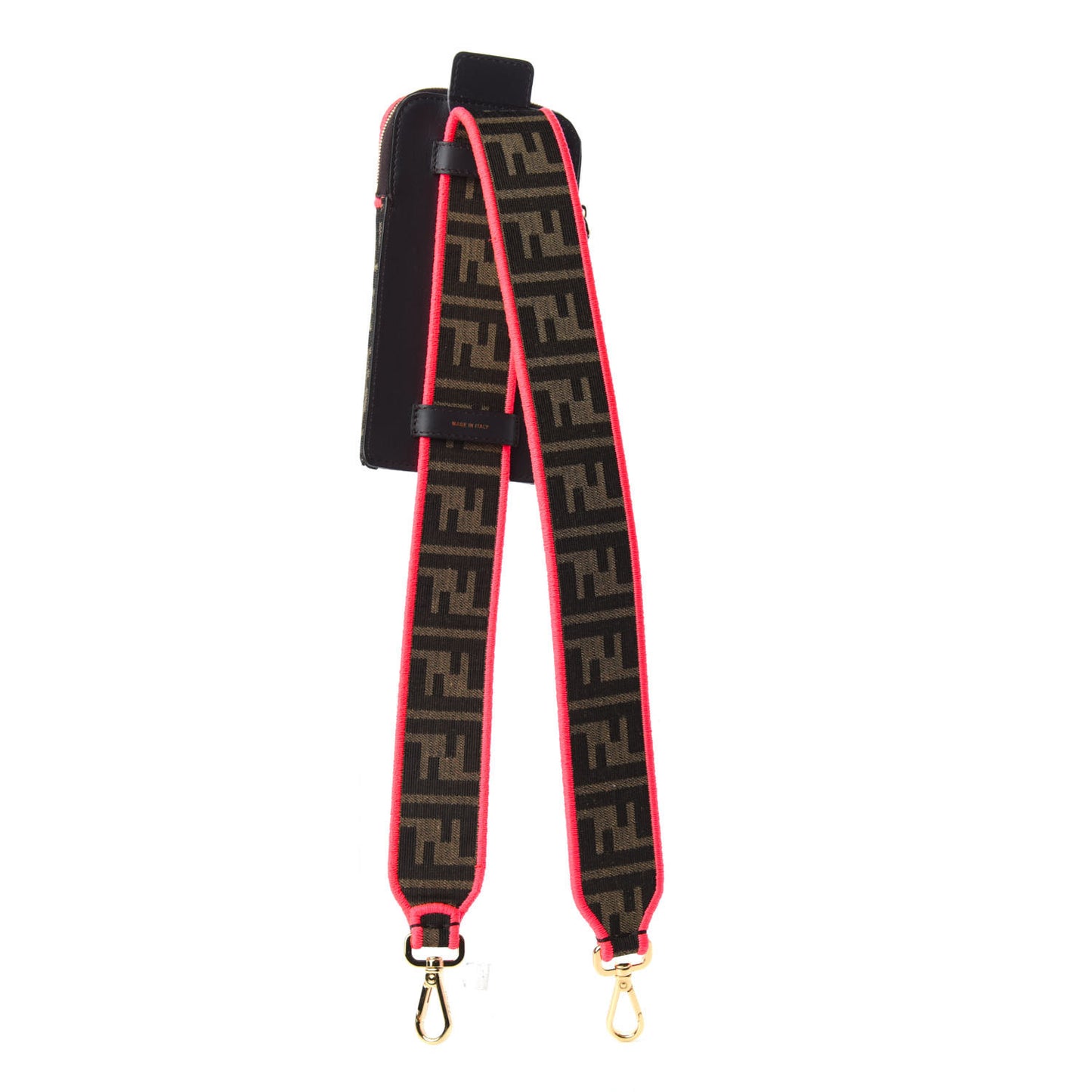 Fabric Jacquard FF 1974 Cell Pocket Strap You Tobacco Moro Pink