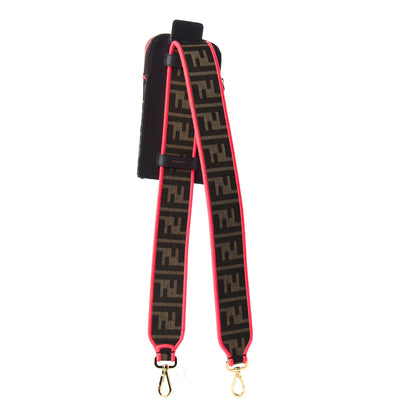 Fendi Fabric Jacquard FF 1974 Cell Pocket Strap You Tobacco Moro Pink 2 of 8