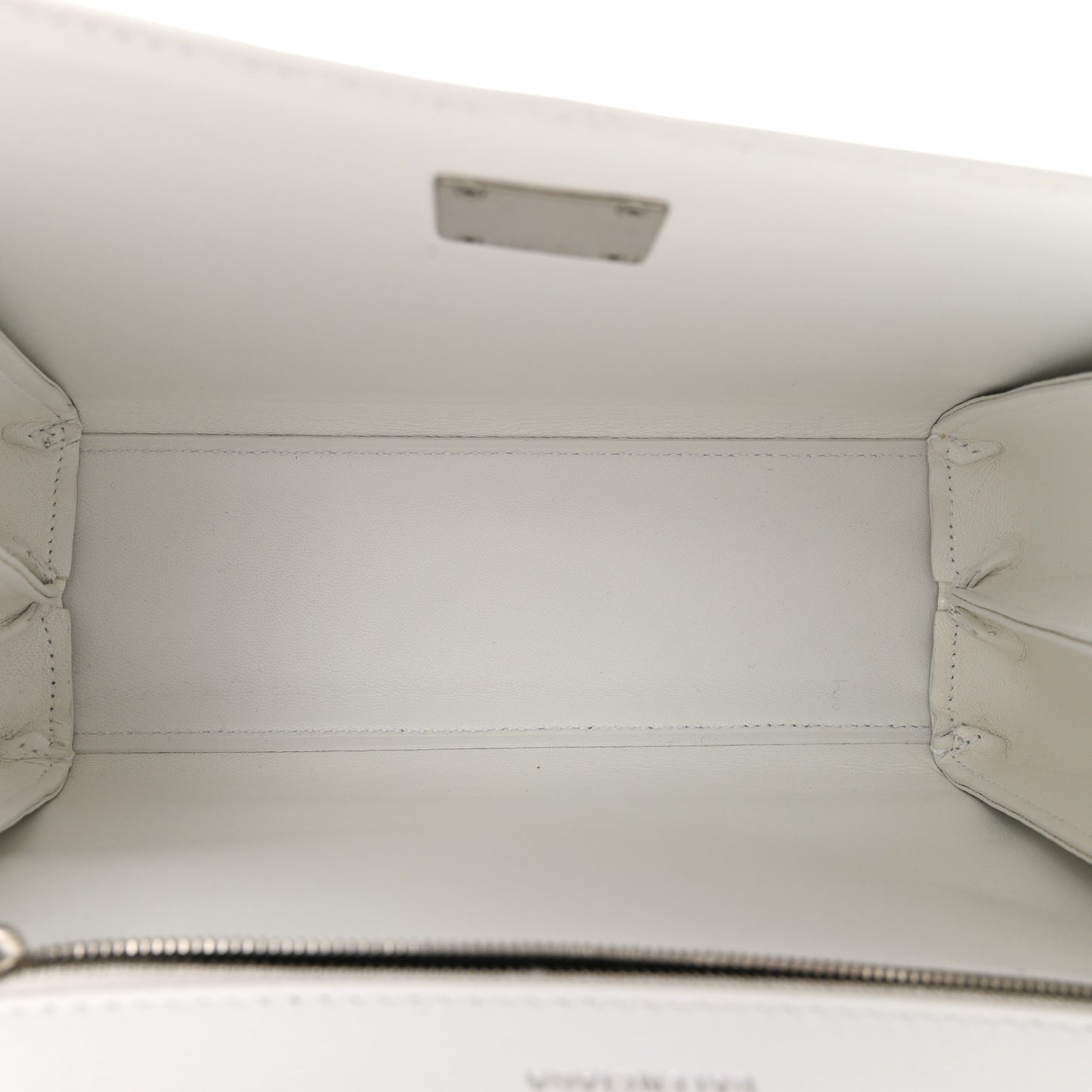 Patent Calfskin Lizard Embossed Medium Ghost Shoulder Bag Optic White