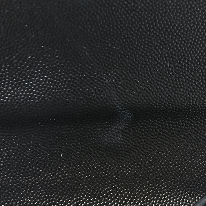 Saint Laurent Grain De Poudre Matelasse Chevron Monogram Chain Wallet Black 11 of 12
