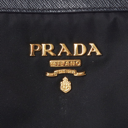 Prada Tessuto Nylon Saffiano Tote Black 7 of 8