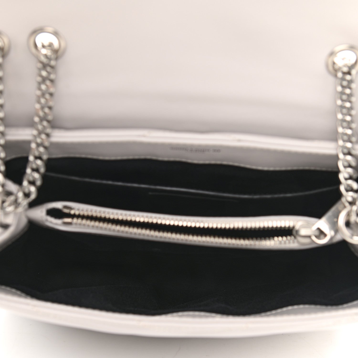 Saint Laurent Calfskin Y Quilted Monogram Small Loulou Chain Satchel Granite 4 of 11