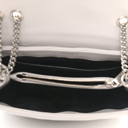 Saint Laurent Calfskin Y Quilted Monogram Small Loulou Chain Satchel Granite 4 of 11