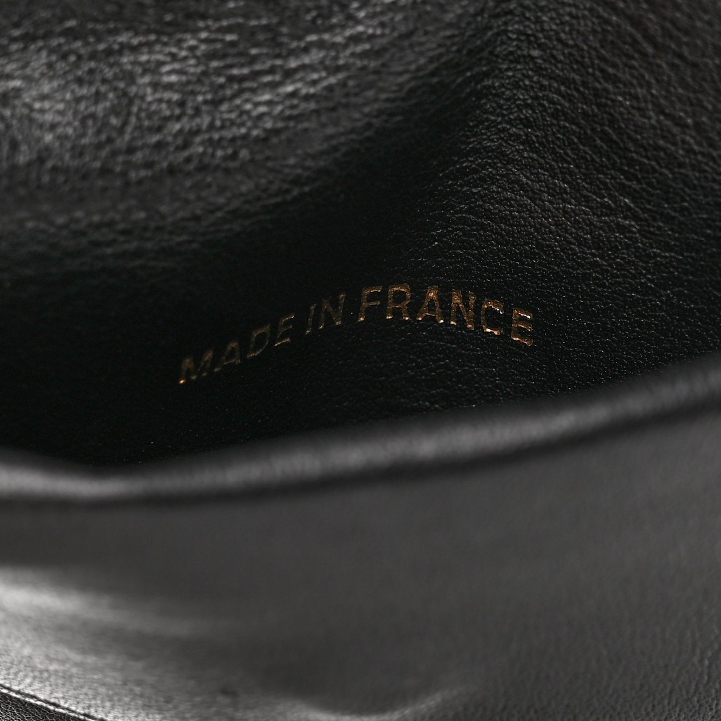 Satin Stitched Flap Card Holder Black