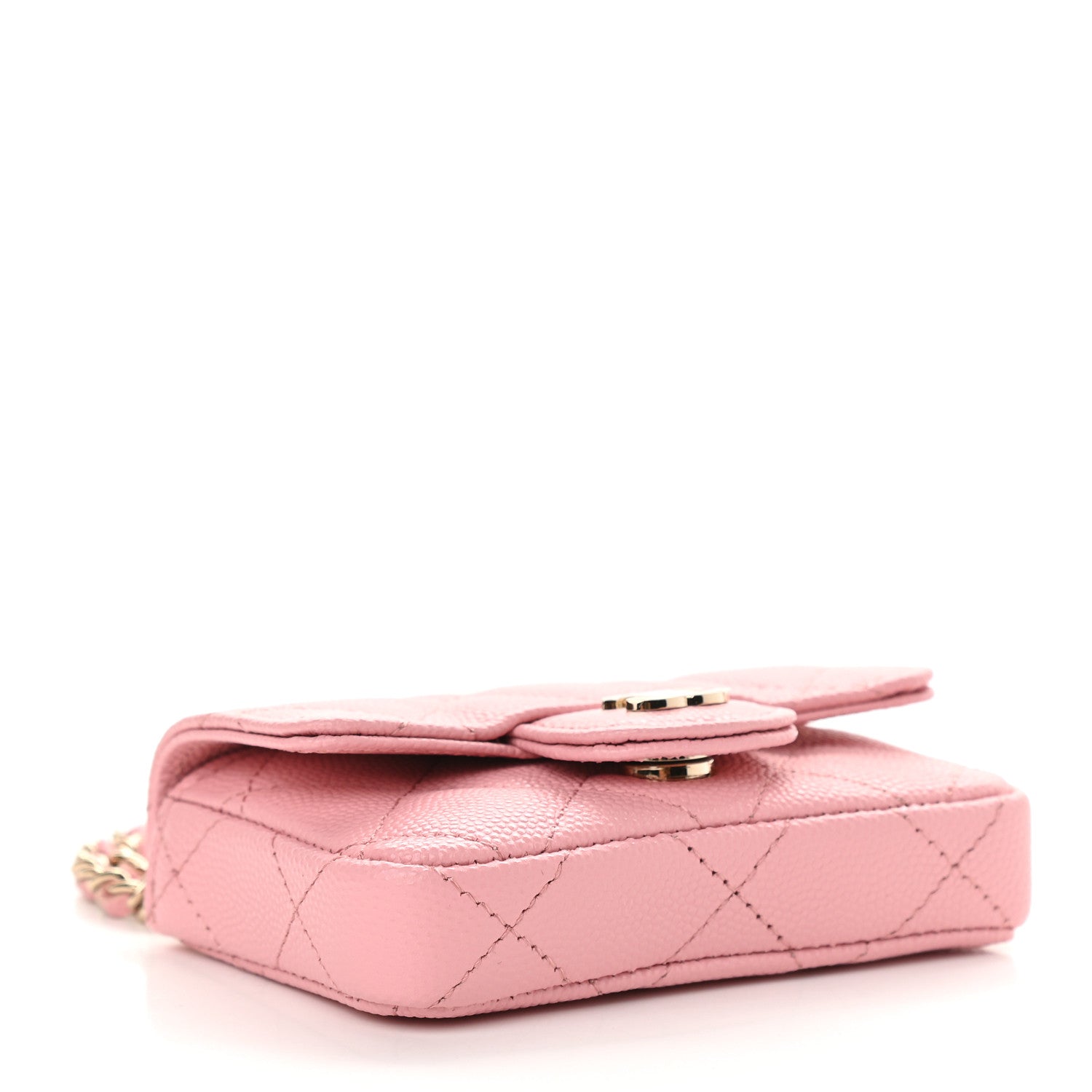Chanel Caviar Quilted Mini Chain Belt Bag Pink 4 of 10