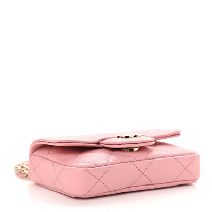 Chanel Caviar Quilted Mini Chain Belt Bag Pink 4 of 10