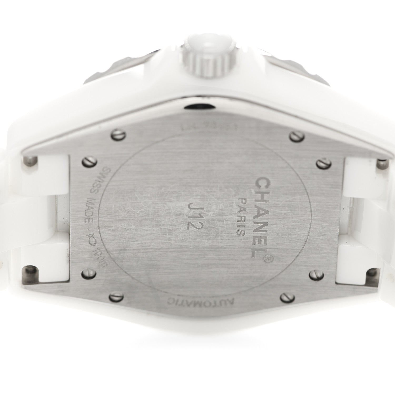 Chanel Stainless Steel Ceramic Diamond Pave Bezel 42mm J12 Automatic Watch White 4 of 5