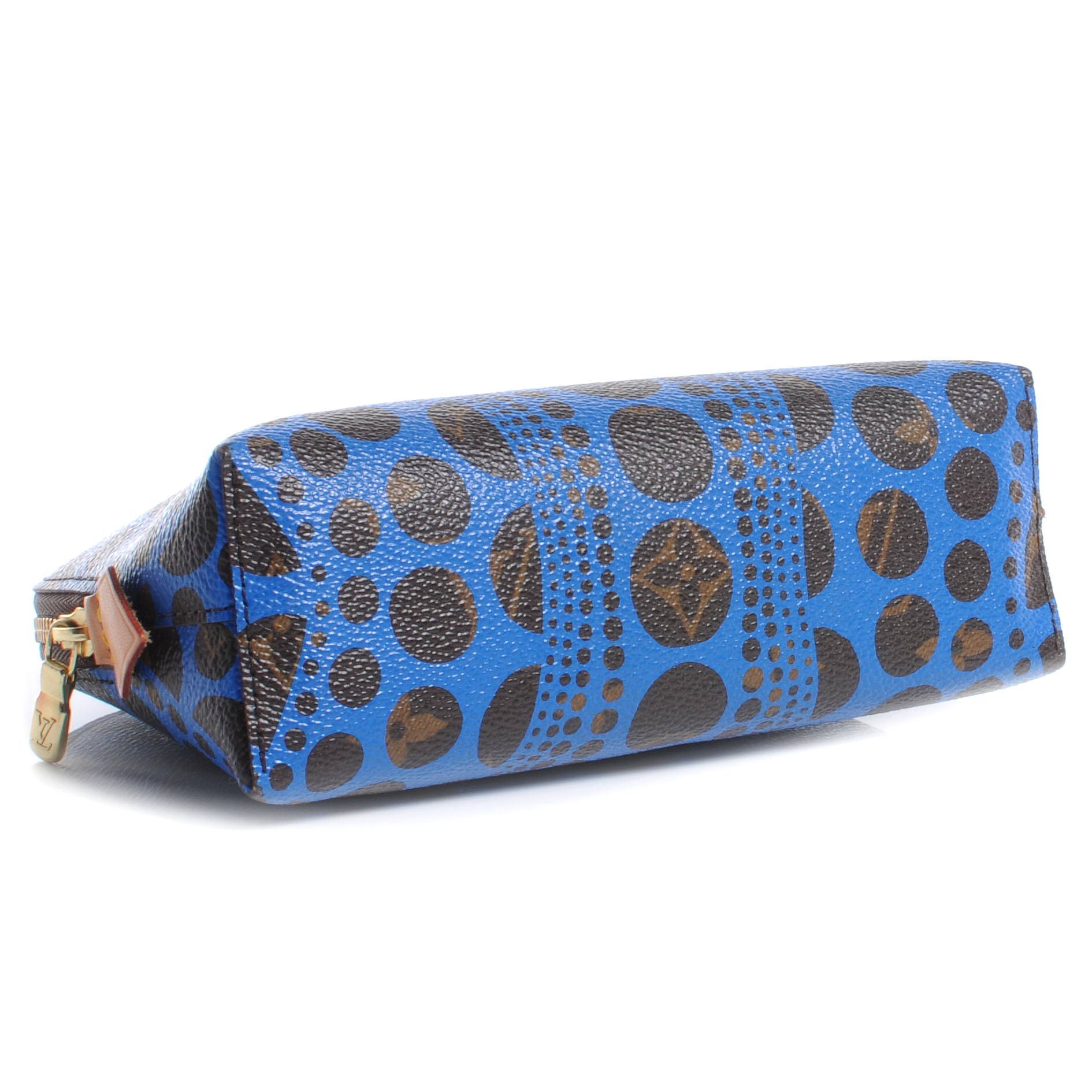 Louis Vuitton Monogram Kusama Pumpkin Dots Cosmetic Pouch Blue 4 of 7