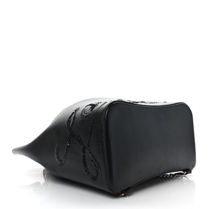 Christian Louboutin Calfskin Paris Marie Jane Logo Backpack Black 4 of 11