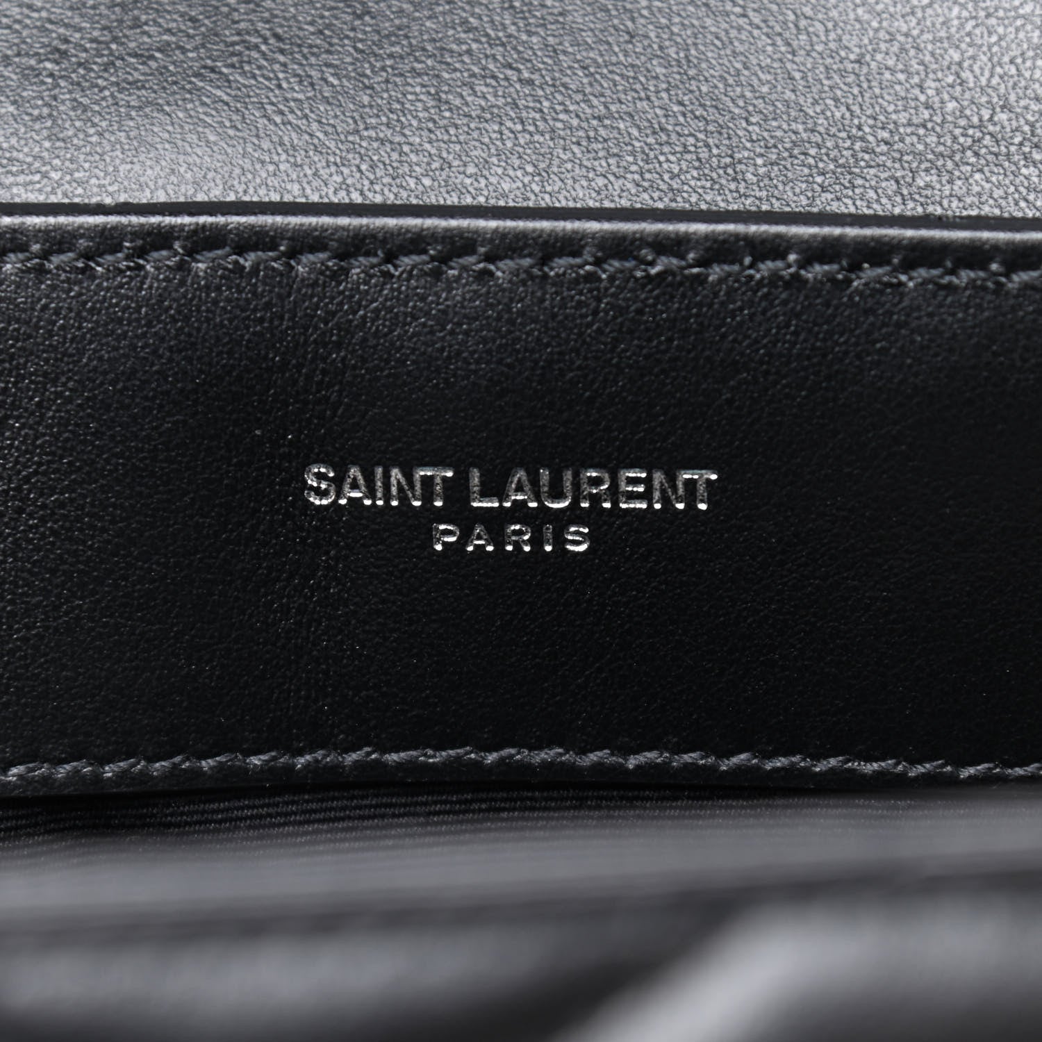 Saint Laurent Calfskin Y Quilted Monogram Small Loulou Chain Satchel Black 9 of 10