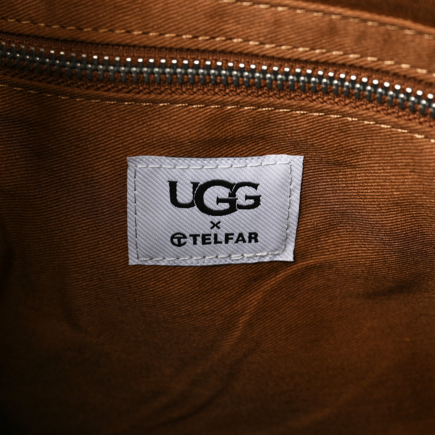 Telfar X UGG Suede Shearling Medium Shopping Bag Chestnut 6 of 9
