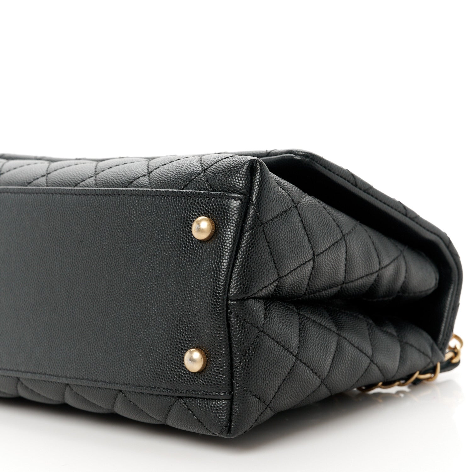 Chanel Caviar Lizard Embossed Quilted Small Coco Handle Flap Black 11 of 12