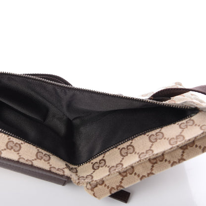 Gucci GG Monogram Double Pocket Belt Bag Dark Brown 7 of 8