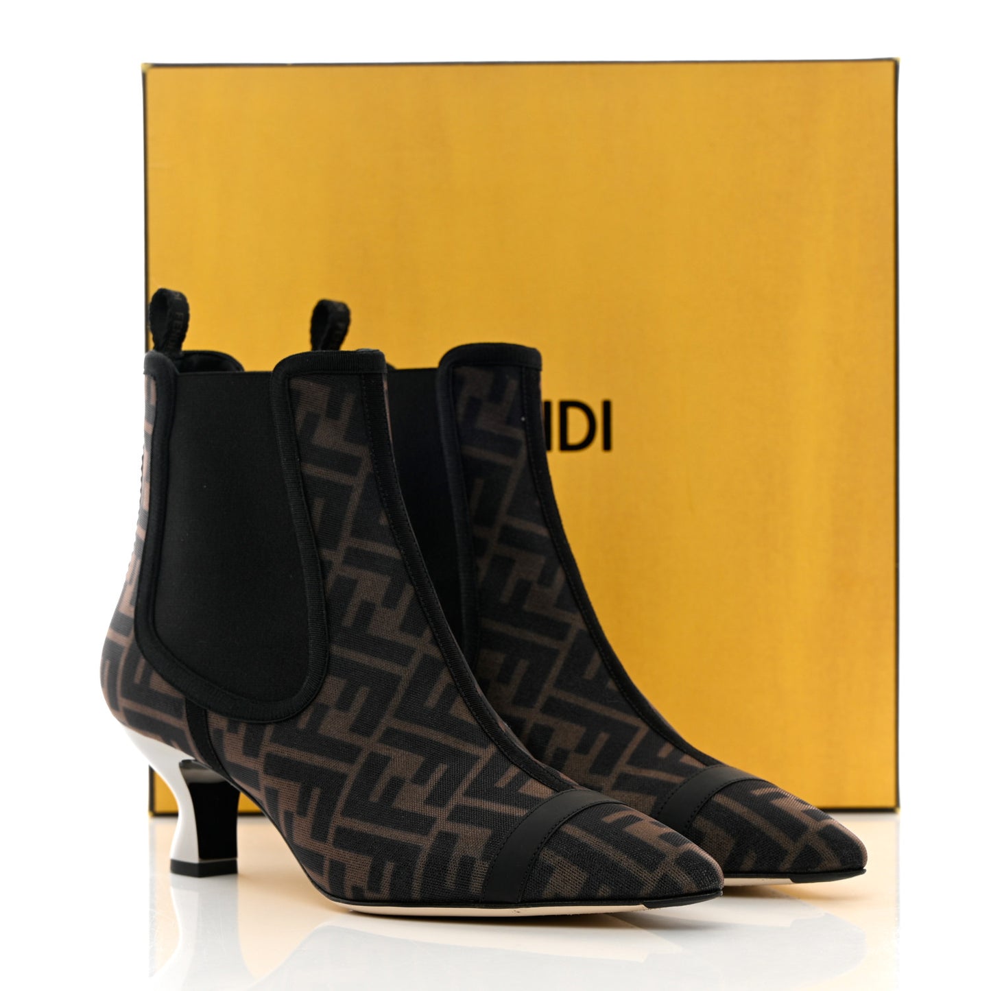 Mesh Tulle FF Colibri 55mm Ankle Booties 39.5 Tobacco Moro Black
