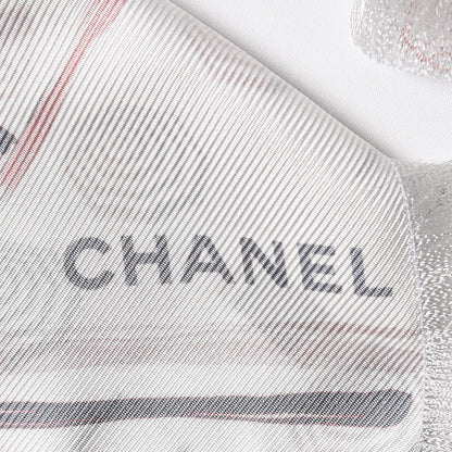 Chanel Silk CC Umbrella Print Scarf Light Pink 5 of 5