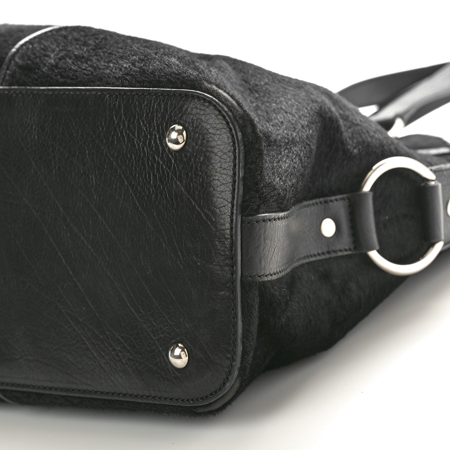 Saint Laurent Calf Hair Large Muse Black 10 of 14