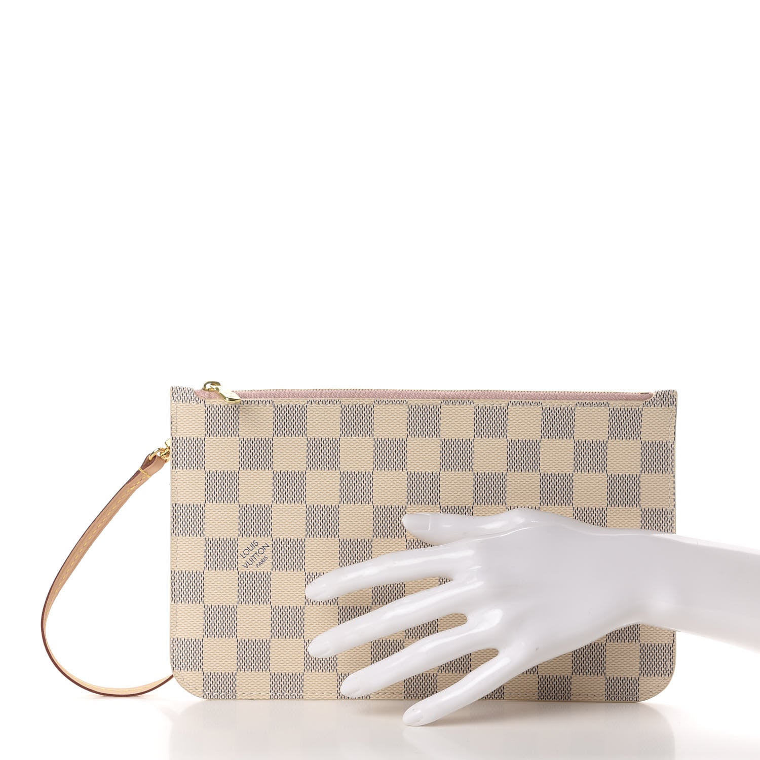 Louis Vuitton Damier Azur Neverfull MM GM Pochette Rose Ballerine 2 of 7