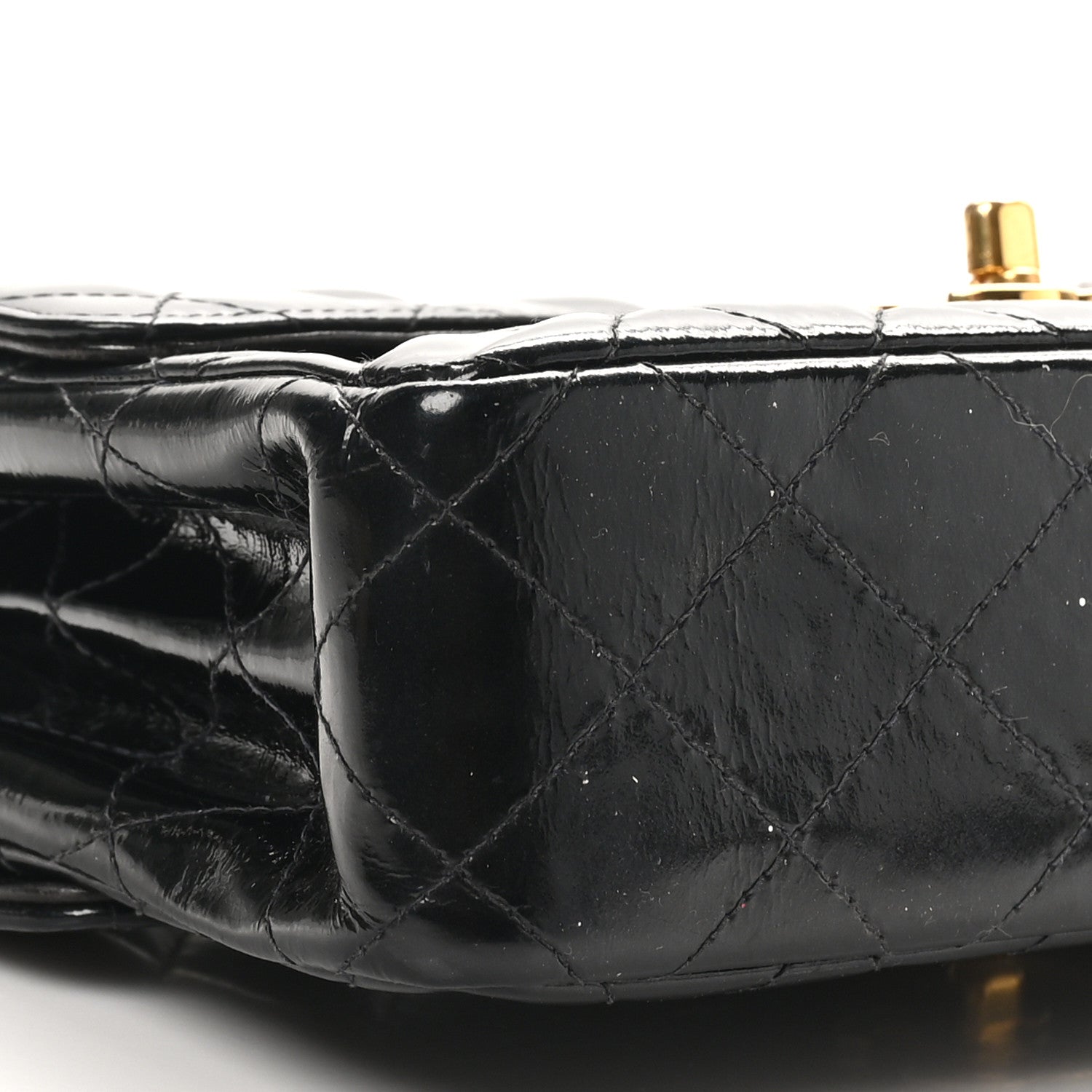 Chanel Patent Quilted Small Double Sided Flap Black 11 of 12