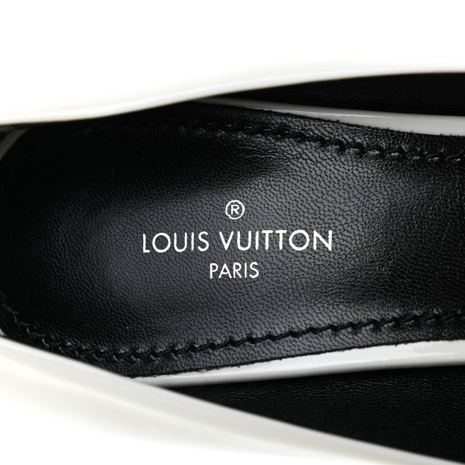 Louis Vuitton Monogram Patent Call Back Pumps 36 White 6 of 12