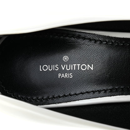 Louis Vuitton Monogram Patent Call Back Pumps 36 White 6 of 12
