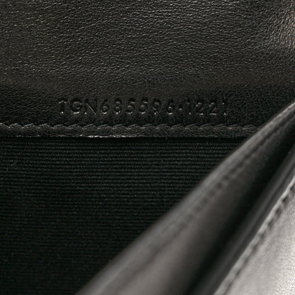 Saint Laurent Lambskin Quilted Double Flap Chain Pouch Black 7 of 7