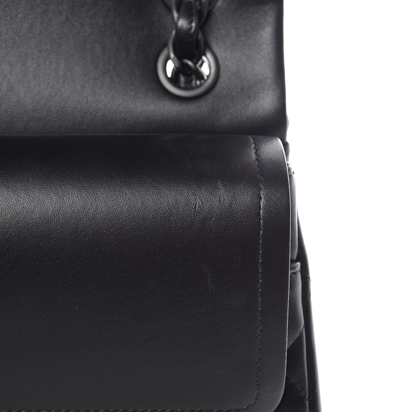 Lambskin Quilted Jumbo Double Flap So Black