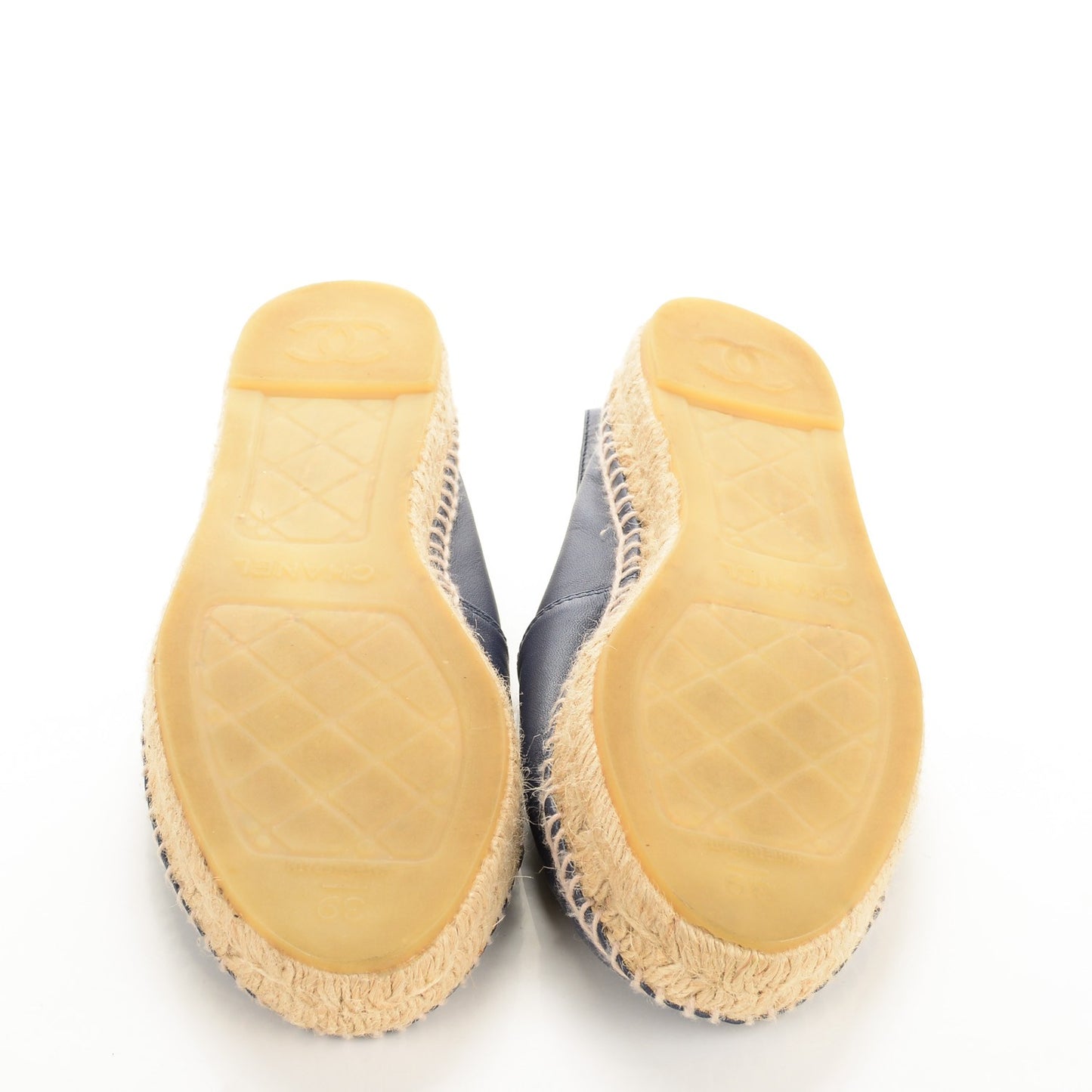 Lambskin CC Espadrilles 39 Dark Navy