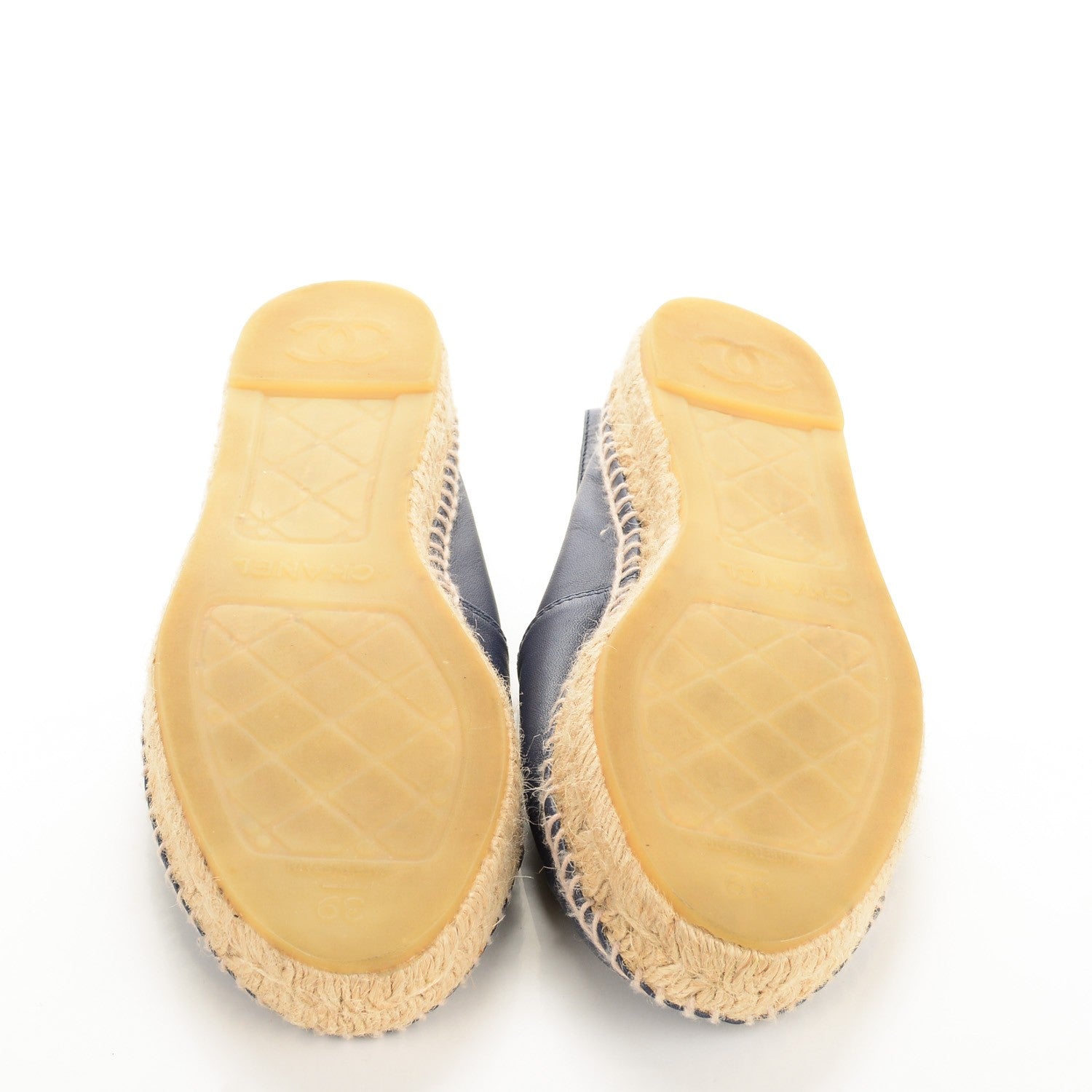 Chanel Lambskin CC Espadrilles 39 Dark Navy 5 of 10