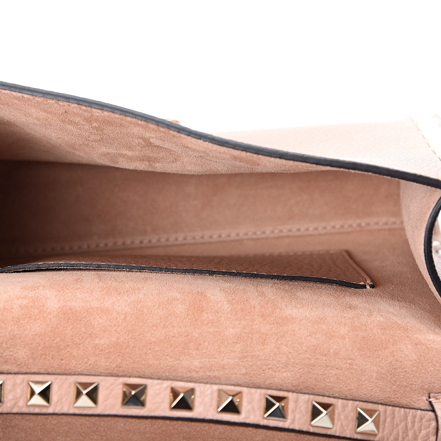 Pebbled Calfskin Medium Rockstud Flip Lock Crossbody Bag Skin Sorbet