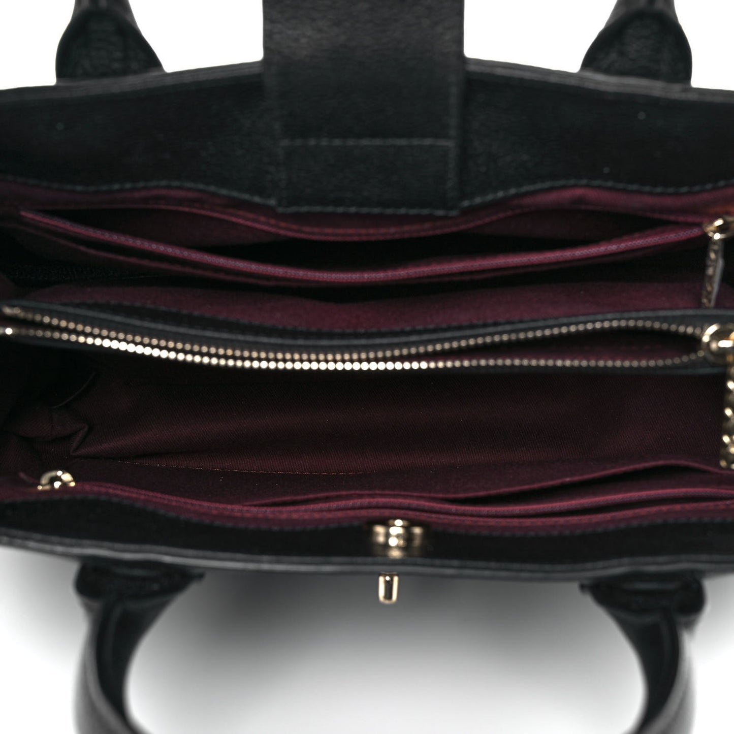 Grained Calfskin Small Neo Executive Shopper Tote Black