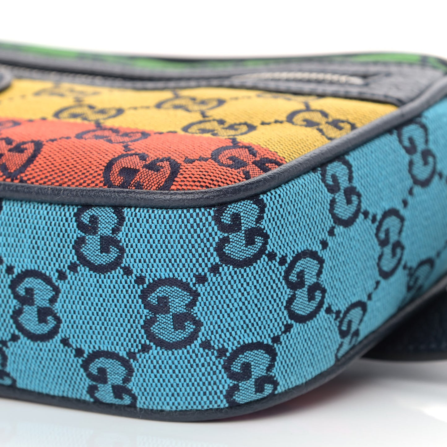 Monogram Multicolor Retro Interlocking G Belt Bag Blue Rainbow Light Blue