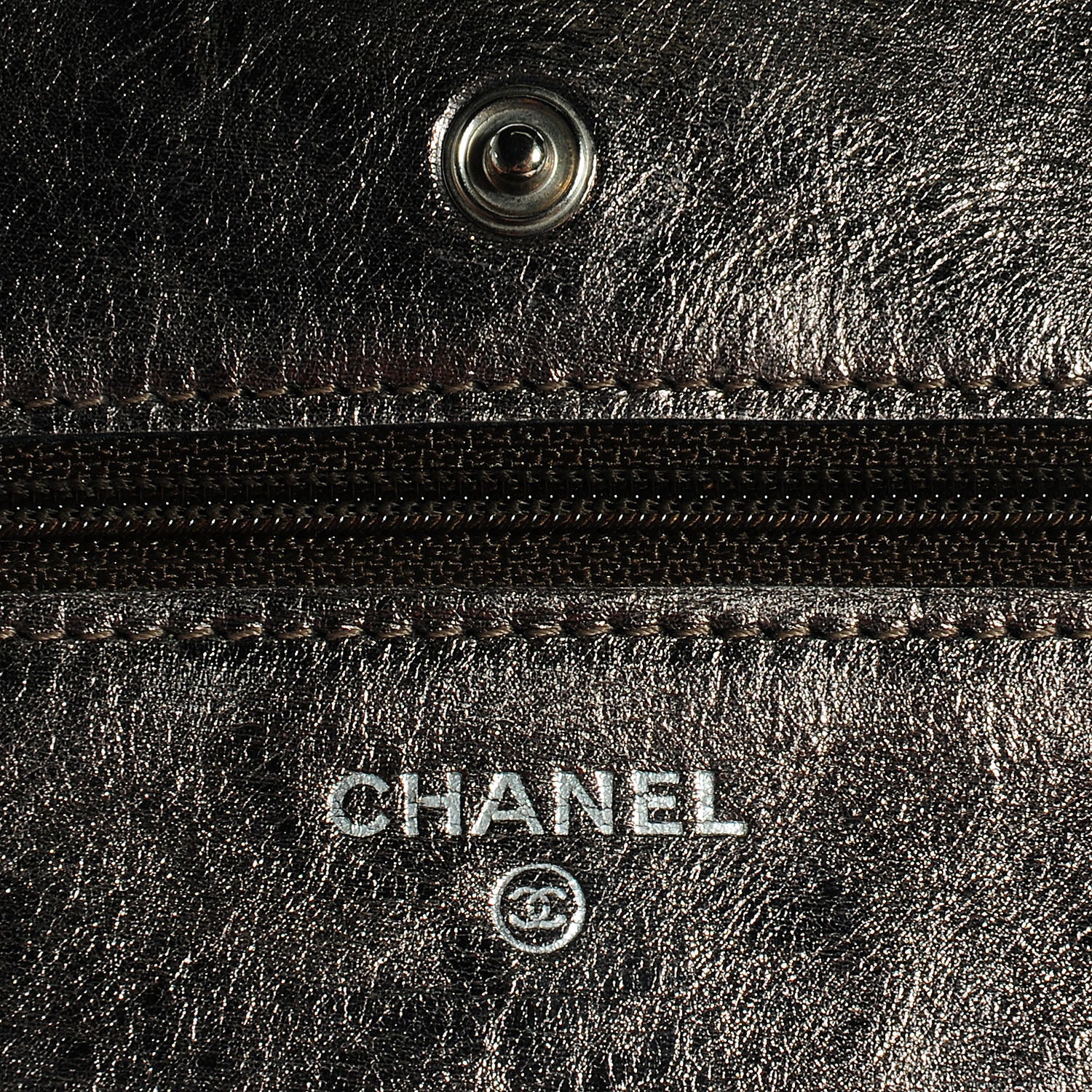 Chanel Aged Calfskin Quilted Reissue Wallet On Chain WOC Dark Silver 5 of 8