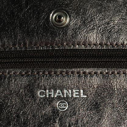 Chanel Aged Calfskin Quilted Reissue Wallet On Chain WOC Dark Silver 5 of 8