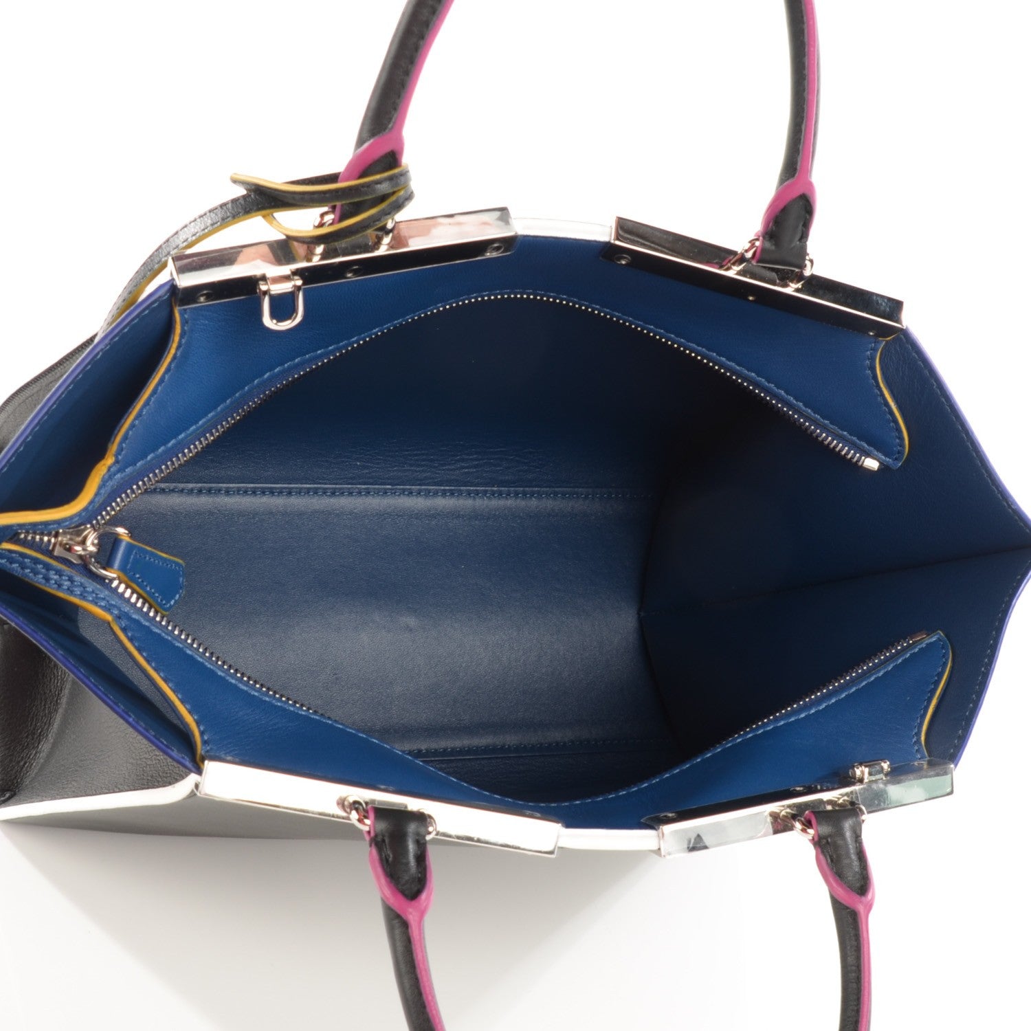 Fendi Vitello Dolce Shiny Nappa Petite 3Jours Tote Black Iris 5 of 7