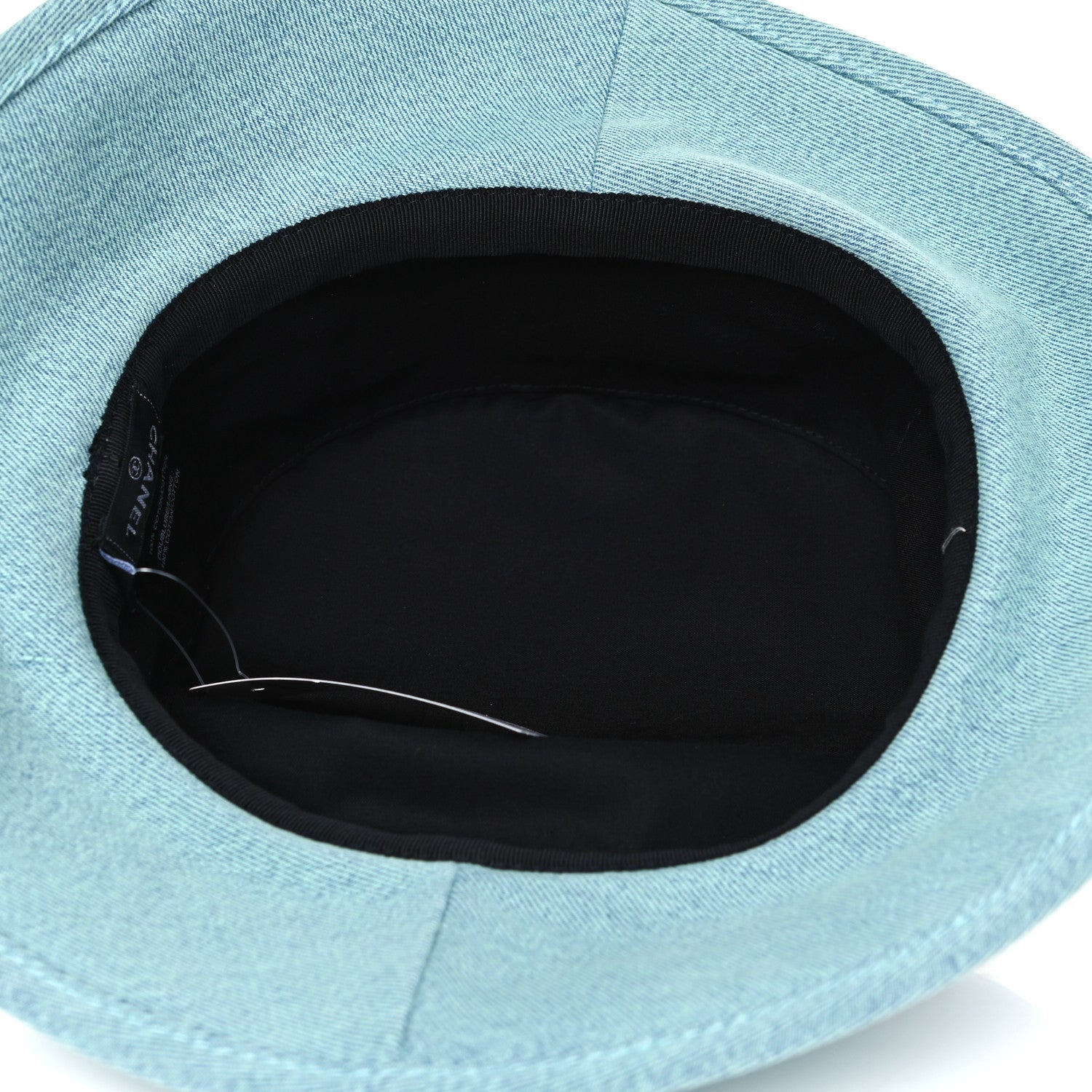 Chanel Denim CC Bucket Hat M Light Blue 3 of 3
