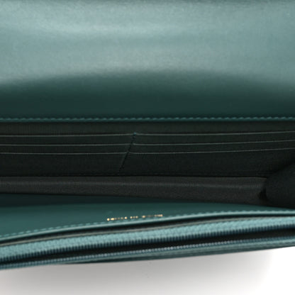 Chanel Calfskin Quilted Perfect FIt Wallet On Chain WOC Green 5 of 12