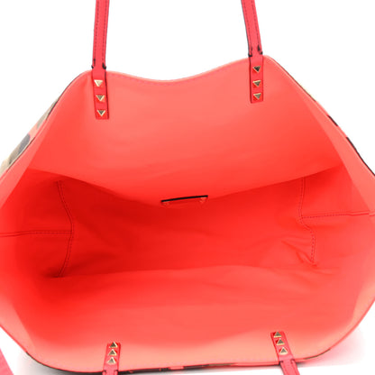 Valentino Garavani Canvas Camouflage Rockstud Reversible Tote Pink 8 of 16