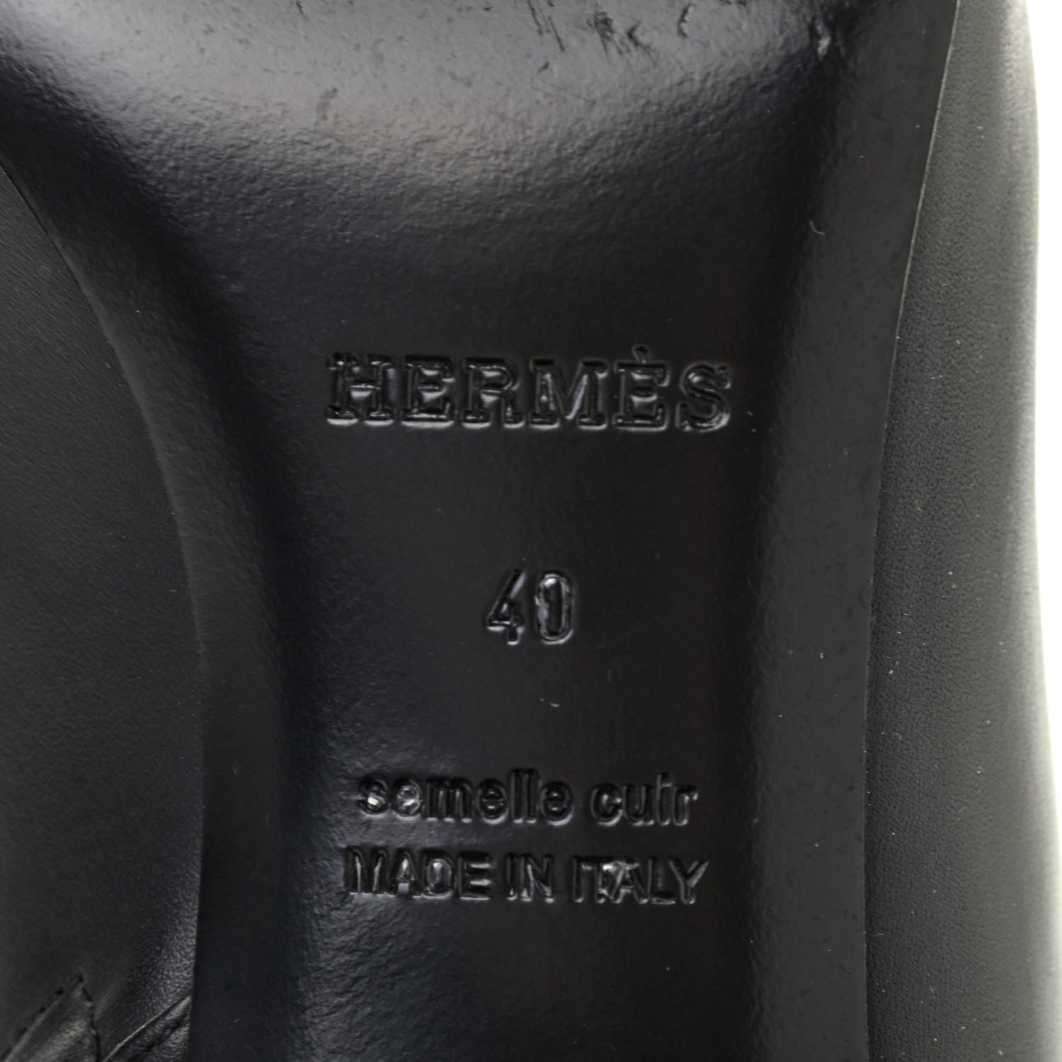 Hermes Calfskin Perforated Womens Booties 40 Black 7 of 10