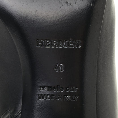 Hermes Calfskin Perforated Womens Booties 40 Black 7 of 10