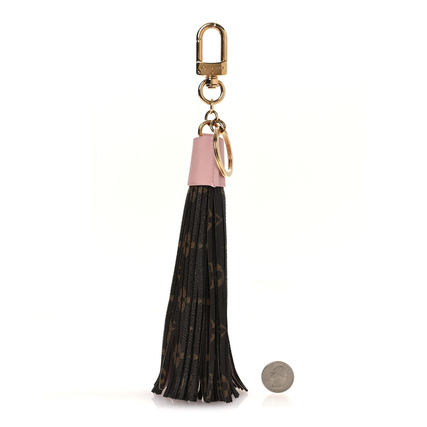 Monogram Tassel Bag Charm Pink