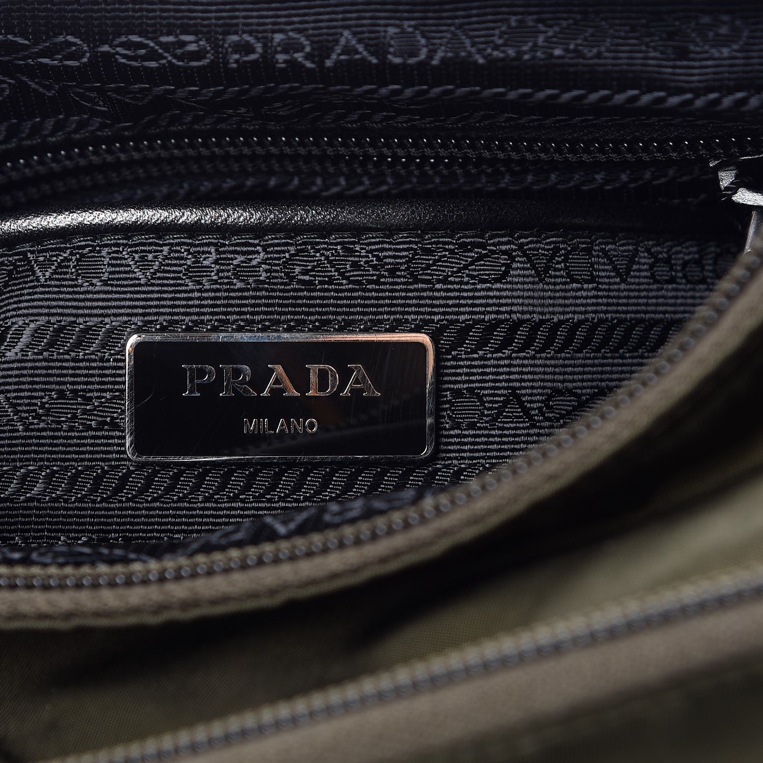 Prada Tessuto Nylon Saffiano Messenger Bag Mimetico 6 of 10