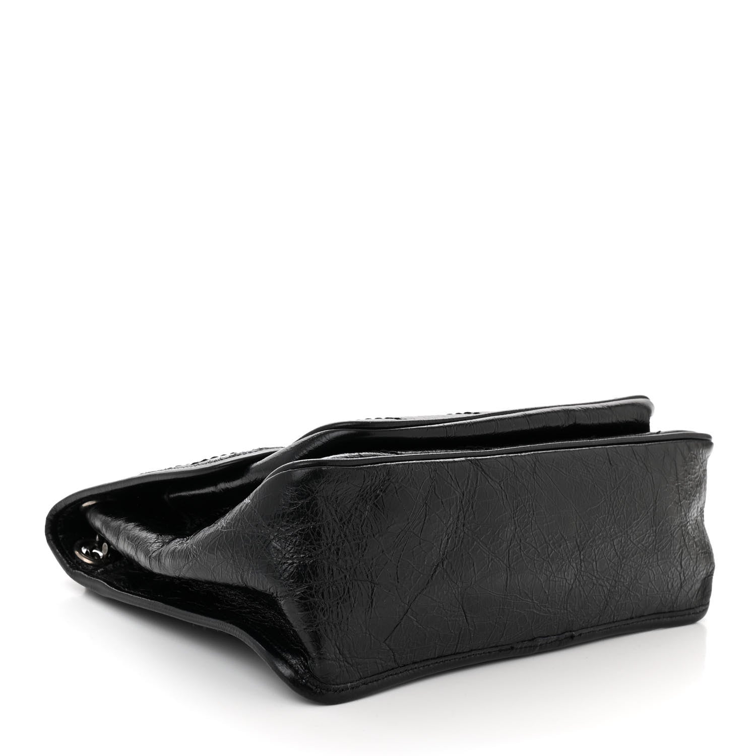 Saint Laurent Crinkled Calfskin Matelasse Monogram Medium Niki Chain Satchel Black 4 of 10
