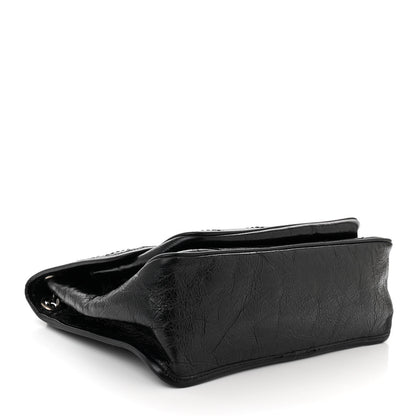 Saint Laurent Crinkled Calfskin Matelasse Monogram Medium Niki Chain Satchel Black 4 of 10