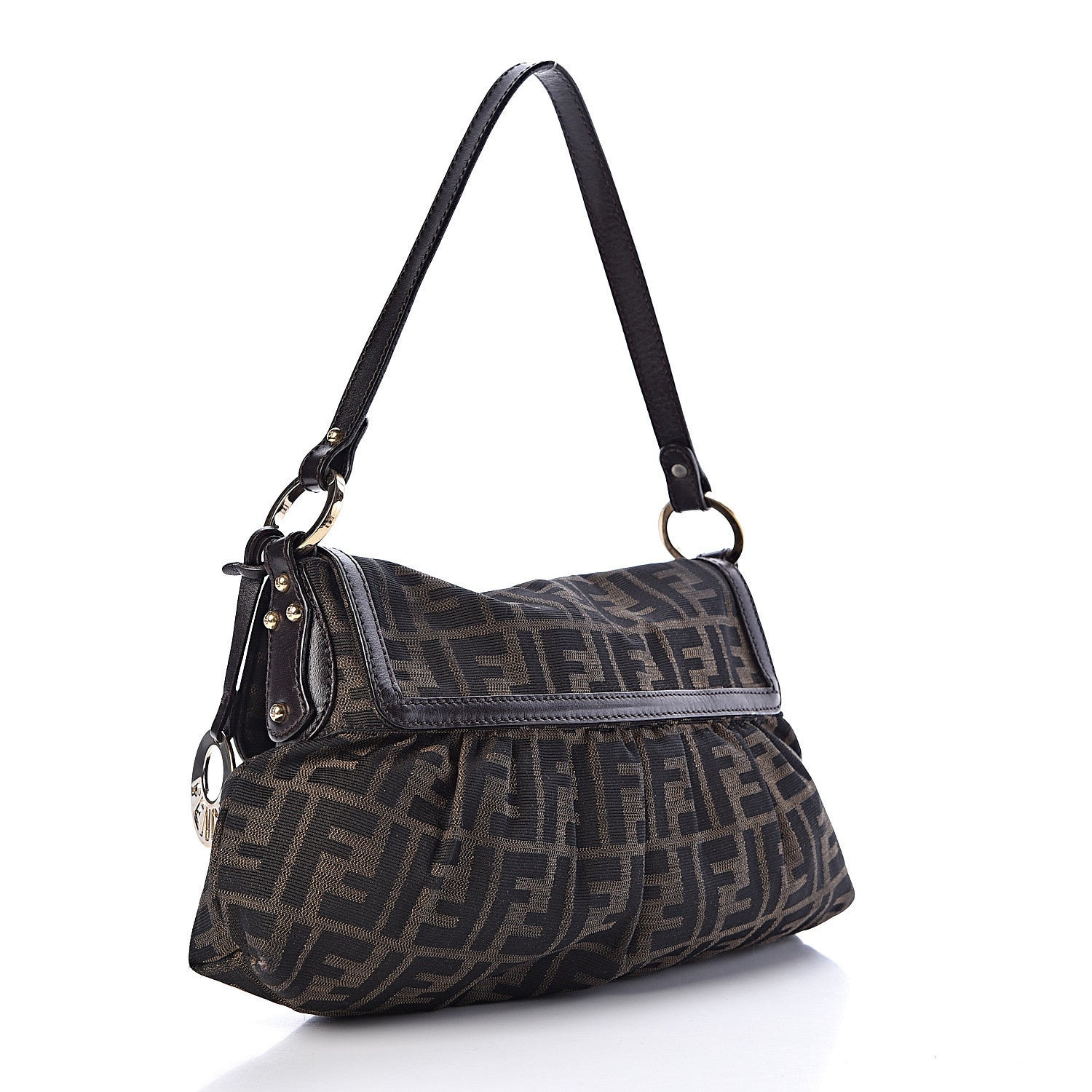 Fendi Zucca Small Chef Shoulder Bag Tobacco 3 of 10